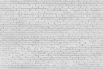 White brick wall. Background texture, loft style