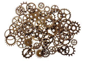 Group of brass pinions