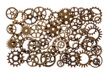 Group of brass pinions