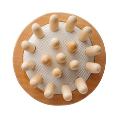 Single wooden massage brush
