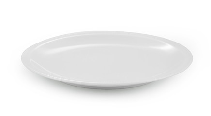 white plate isolated on white background