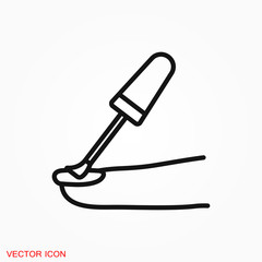 Manicure icon logo, illustration, vector sign symbol for design