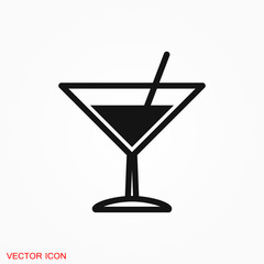 Martini icon logo, illustration, vector sign symbol for design