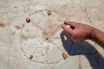 Laodikeia Ancient City in spring . Denizli ,Turkey