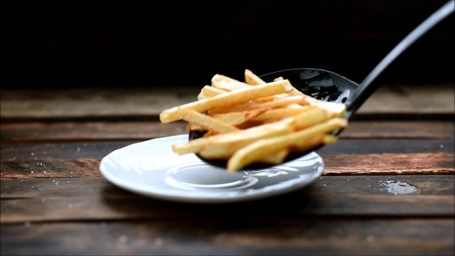 French fries on a plate
