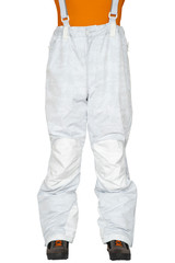 strap white snow pants