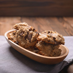 homemade cookies with chocolate