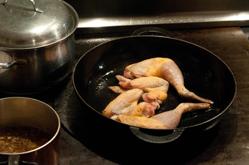 pan-fried guinea fowl