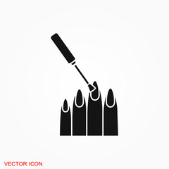 Nail icon logo, illustration, vector sign symbol for design