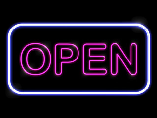 Neon sign board 3d rendering