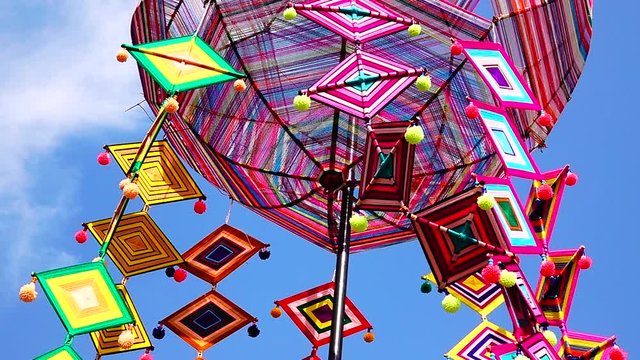 HD 1080p super slow spider web flag Isaan ancient spider webs of the northeast Expel evil thai culture plubic in nature backgound plubic.