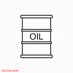 Oil drum container icon logo, illustration, vector sign symbol for design