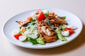 Caesar salad with chicken