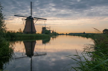 windmill at sunset