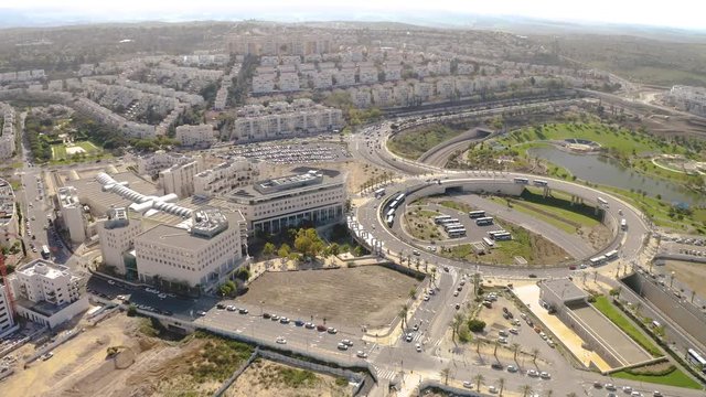 Modiin, Israel, 4k aerial drone footage