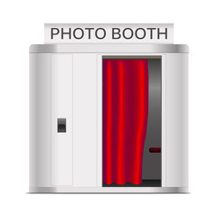 Realistic 3d Detailed Photo Booth Cabin. Vector