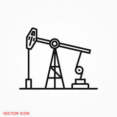 Oil pump icon logo, illustration, vector sign symbol for design