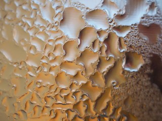 Water drops on the glass For design, textures and backgrounds.