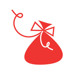 vector illustration lucky bag flat style on white background