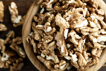 walnuts without shell close-up