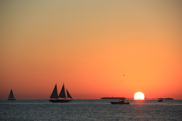 Romantischer Sonnenuntergang