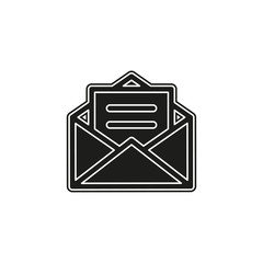 Simple Open Mail Vector Icon