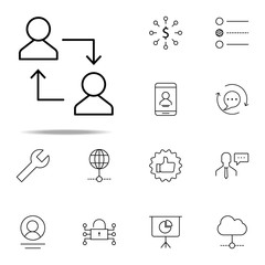 replacement of employee icon. business icons universal set for web and mobile