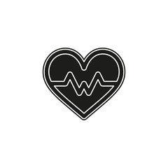 vector Heartbeat icon, health monitor, health care