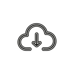 Download cloud icon, vector download illustration, cloud computing