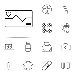 cardiogram icon. medical icons universal set for web and mobile