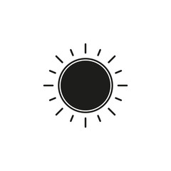 sun sign icon, vector sunlight, bright sunny