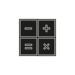 vector Calculator symbol - mathematics illustration sign isolated