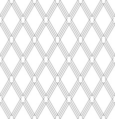 Seamless diamonds pattern. White geometric textured background.
