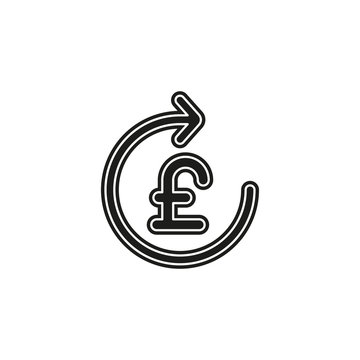Pound sign icon, currency sign - money symbol, vector cash illustration