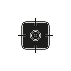 crosshairs icon - vector target aim, sniper symbol - weapon illustration