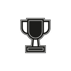 Trophy cup icon - gold prize isolated, award winner prize, achievement symbol
