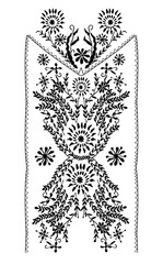 Folk neck print for garments or other uses, in vector