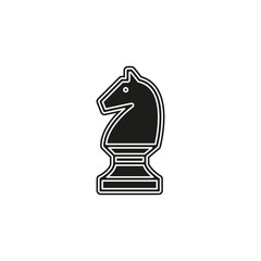 vector Chess game horse illustration - chess game, strategy
