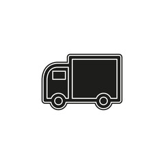 free shipping icon, delivery truck illustration