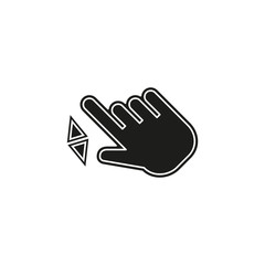Double tap finger - pointer icon - vector cursor