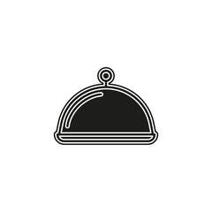 Obraz premium Food platter serving sign icon - restaurant sign, food serving illustration