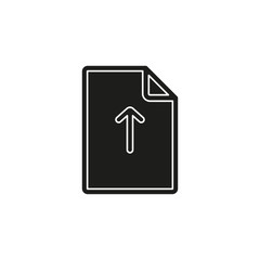 Vector Upload file icon - file document symbol - document arrow illustration