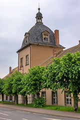 Fototapeta premium Teilweise zerstörtes Schloss in Bad Köstritz, Thüringen, Deutschland