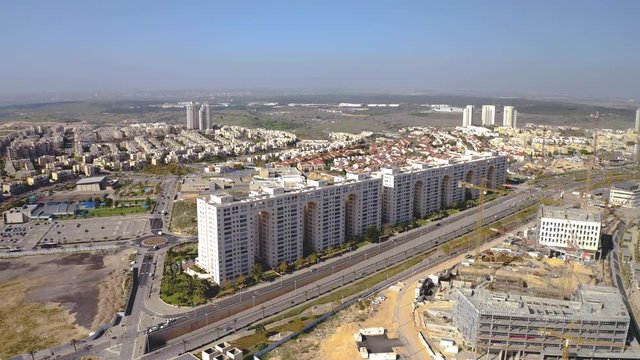 Modiin, Israel, 4k aerial drone footage