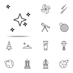 stars icon. Cartooning space icons universal set for web and mobile