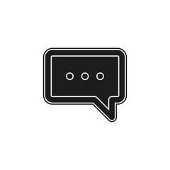 Chat vector. Mobile icon with text message - sms