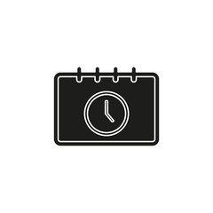 calendar appointment icon, time and clock, day calendar