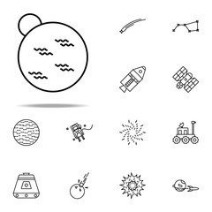 planets icon. Cartooning space icons universal set for web and mobile