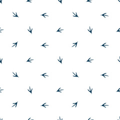 Chicken footprint seamless pattern for the fabric, wallpaper, banner. Rooster stamp