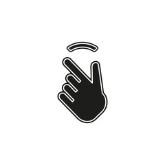 Fototapeta premium Double tap finger - pointer finger icon